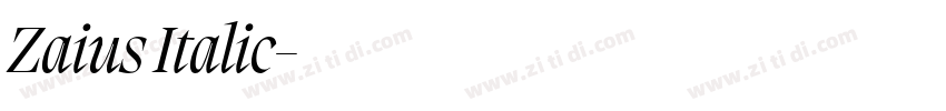 Zaius Italic字体转换